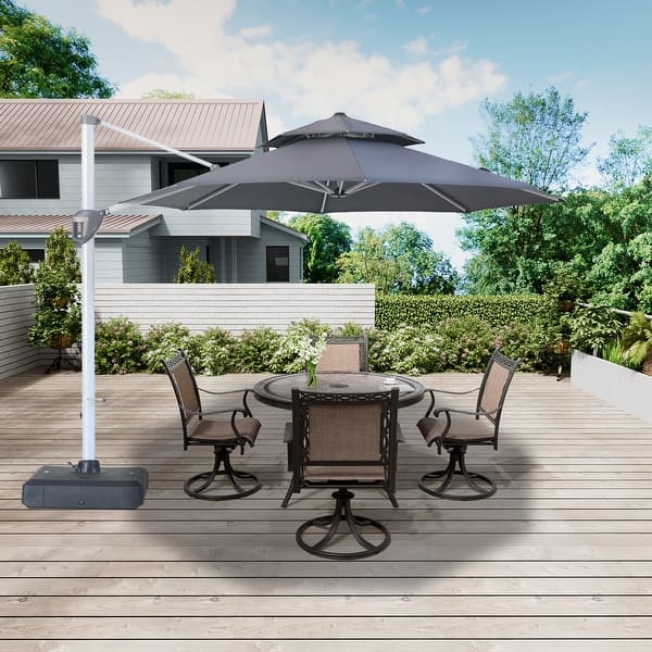 10 x 13 rectangular patio umbrella Treasure Garden 10' X 13' Rectangle Cantilever Umbrella - AKZPRT