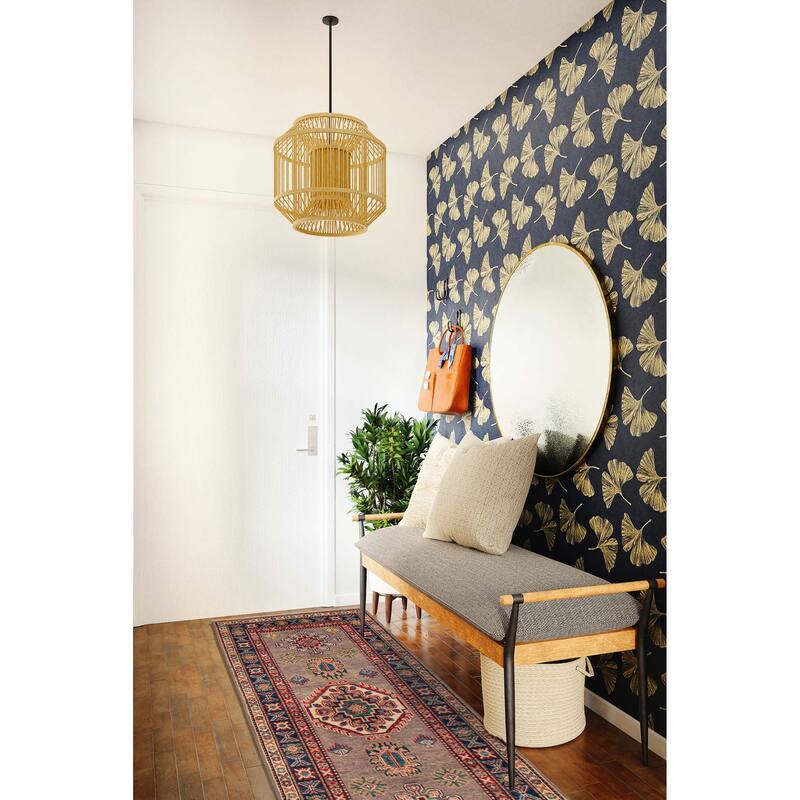 ECARPETGALLERY Hand-knotted Uzbek Ghazni Taupe Wool Rug - 2'8 x 6'6