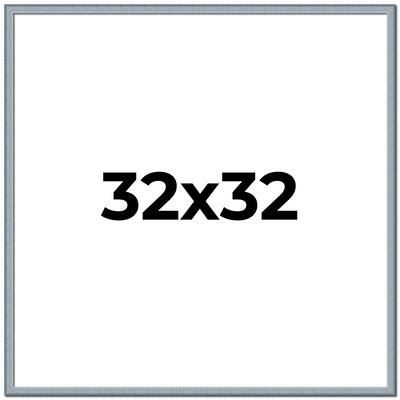 32x32 Frame Rustic Sky Blue Solid Wood Picture Frame | 0.75 Inch