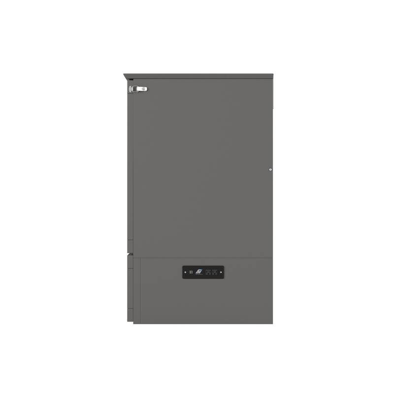 Queen Murphy Bed with Mattress & USB Charger - Solid Wood Chest - Space Saving Furniture - Modern Design