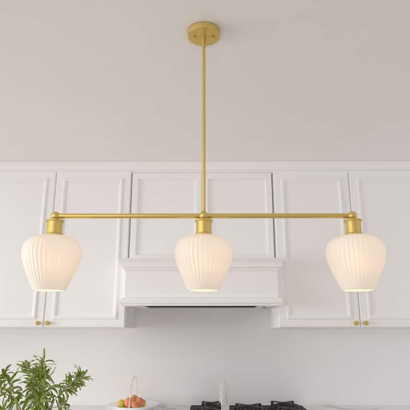 Acroma 3 - Light Dimmable Kitchen Island Linear Chandelier
