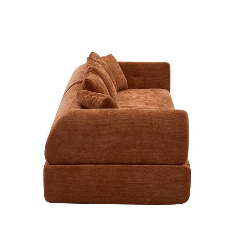 Cloud Modular Sectional Sofa, Boneless Sectional Couch with Ottoman, Modern Lounge Sofa