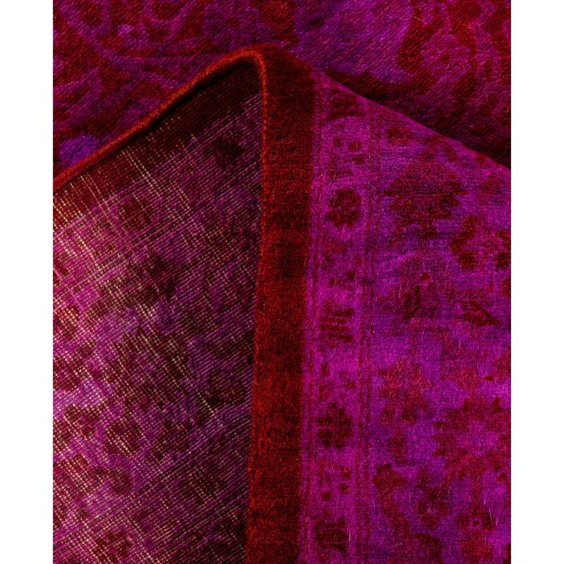 Overdyed One-of-a-Kind Hand-Knotted Area Rug - Red - 3' 0" x 7' 4"