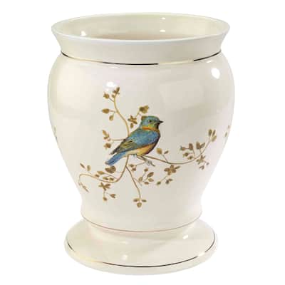 Avanti Linens Gilded Birds Wastebasket
