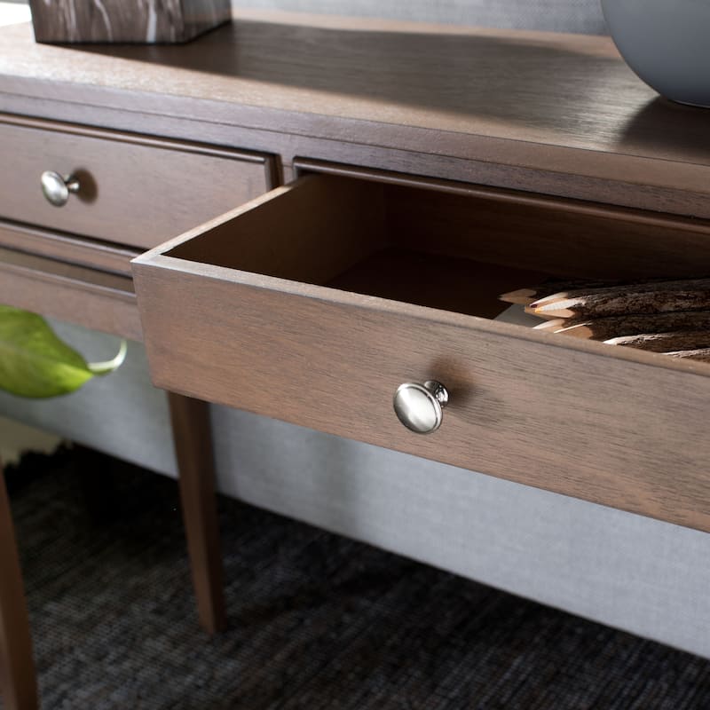 SAFAVIEH Affie 2-Drawer Console Table - 35.5" W x 13" L x 29.5" H - 36Wx13Dx30H - Brown