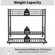 preview thumbnail 35 of 41, Metal Twin over Twin Bunk Bed with Trundle and Guardrail, Silver
