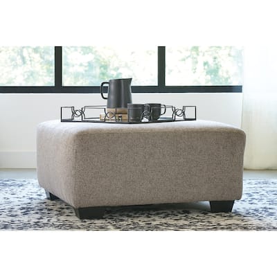 Ballinasloe Oversized Ottoman - Platinum