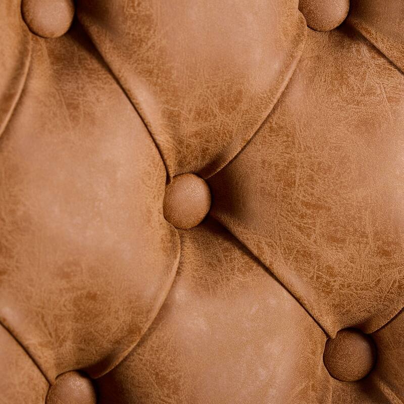 GDF Studio - Riveton Modern PU Upholstered Swivel Bar Stools with Tufted Backs (Set of 2)