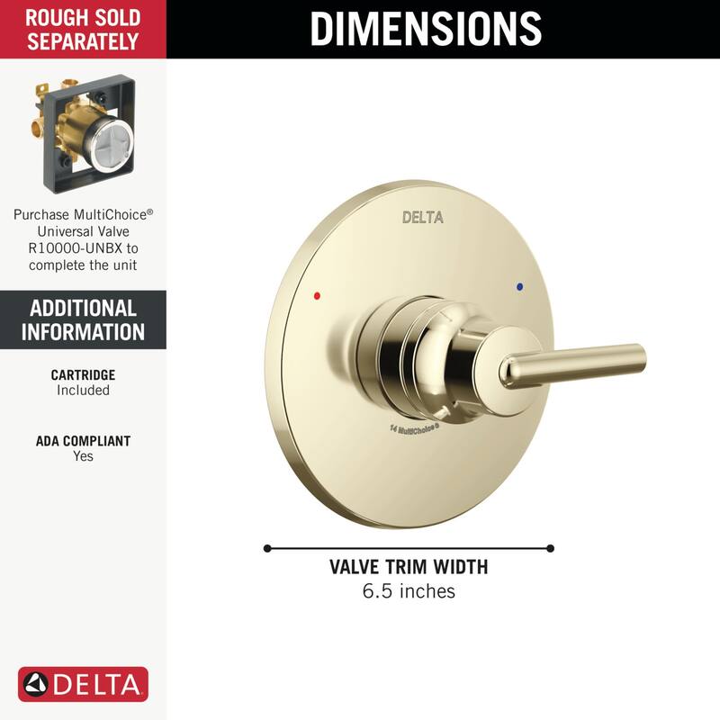 Delta Trinsic Monitor 14 Series Single Function Pressure Balanced Trim