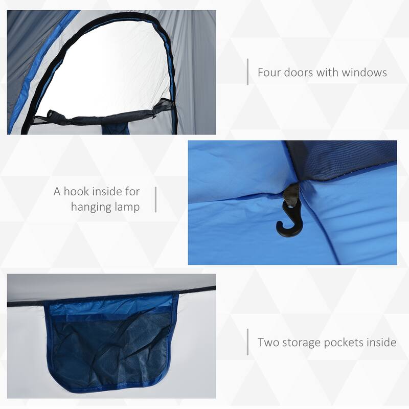 Outsunny 3-Season 5-Person Automatic Pop Up Outdoor Yurt Canopy Camping Tent w/ Easy Hydraulic Poles & Quality Materials