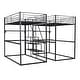 preview thumbnail 8 of 6, Metal Double Twin over Twin Bunk Bed with Two Desks, Shelves, and Storage Staircase