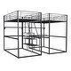 preview thumbnail 16 of 14, Twin Metal Bunk Bed with Desk, Shelves, and Storage Staircase, Ensuring Safety