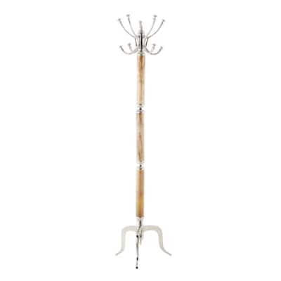 Aluminum Metal Coat Rack - Silver or Gold - Roche River Decor