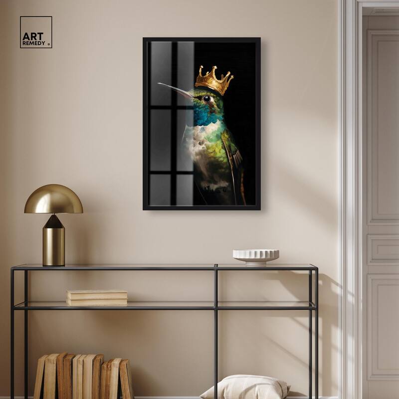 Crowned Azure Bird I Shadowbox by Art Remedy