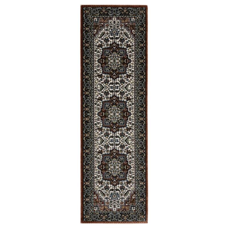 HomeRoots Medallion Traditional Runner Area Rug