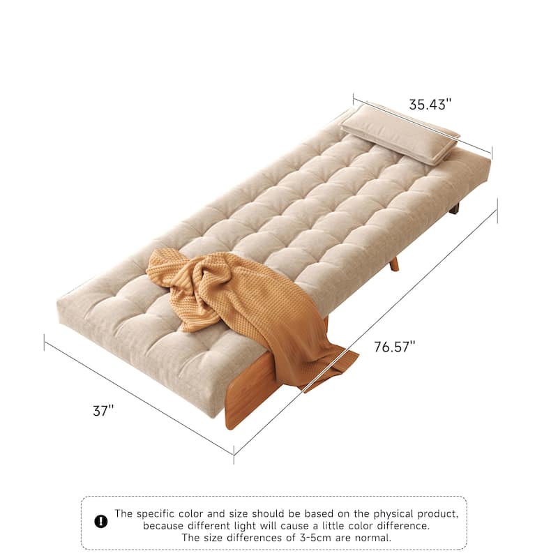 JASIWAY Modern Upholstered Sofa Bed, Beige