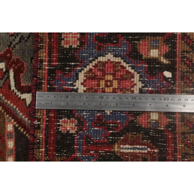 Hand Knotted Oriental 100% Wool Carpet Traditional Medallion Oranges & Rust Heriz Area Rug - 9' 9'' X 6' 3''
