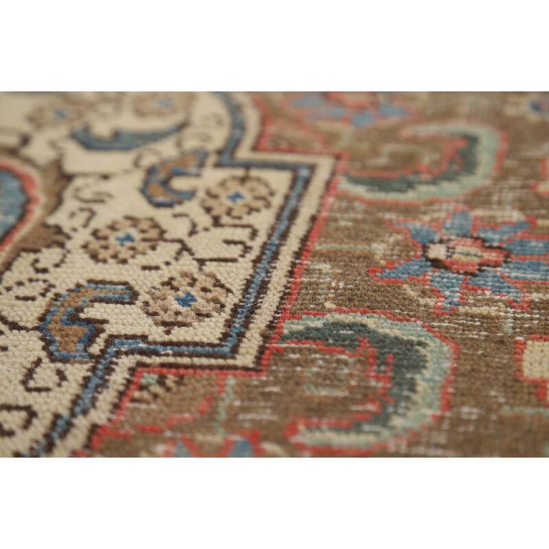 Traditional Tabriz Persian Vintage Rug Handmade Wool Carpet - 9'4" x 13'0"