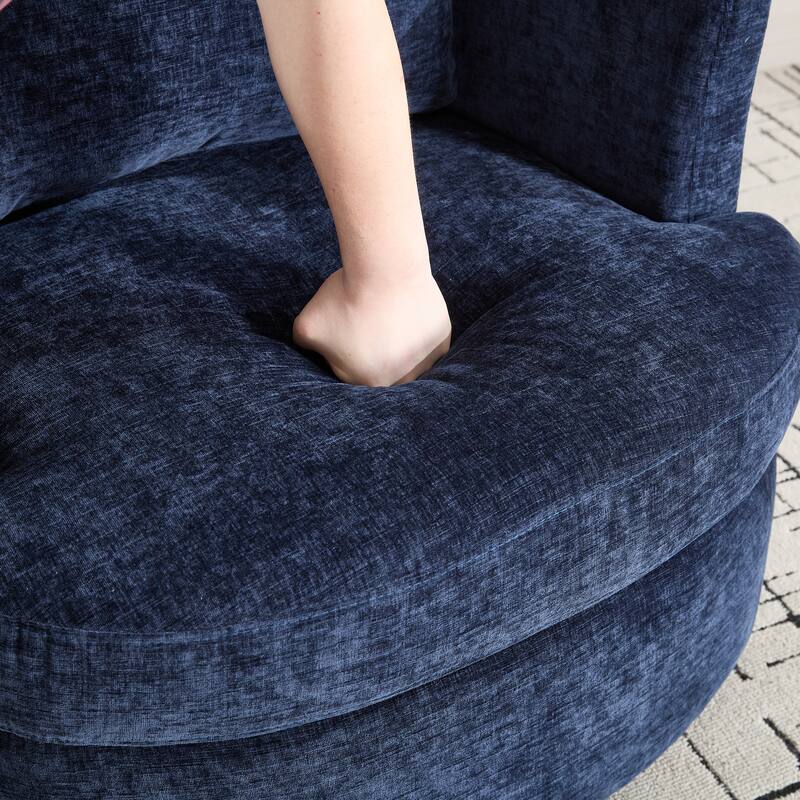 Swivel Chair, Metal 360 Degree Rotating Chassis, Easy To Assemble