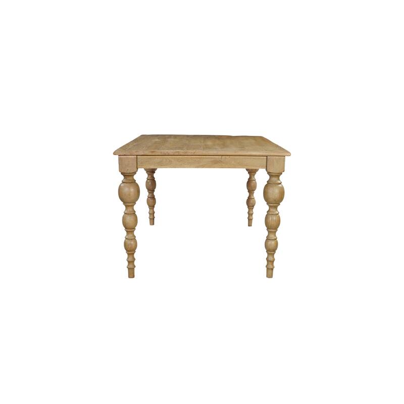 Ava 72" Carved Solid Wood Dining Table - 72" W