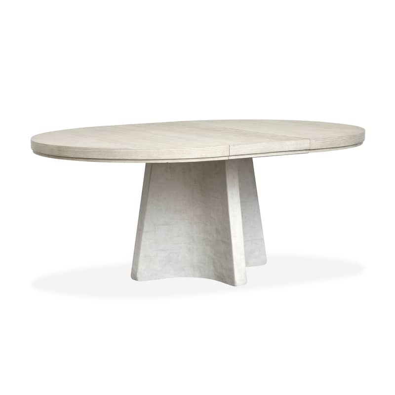 Magnussen Home Lorelei Misty Cloud Extendable 54" Round Dining Table - 54''W x 54''D x 29.75''H