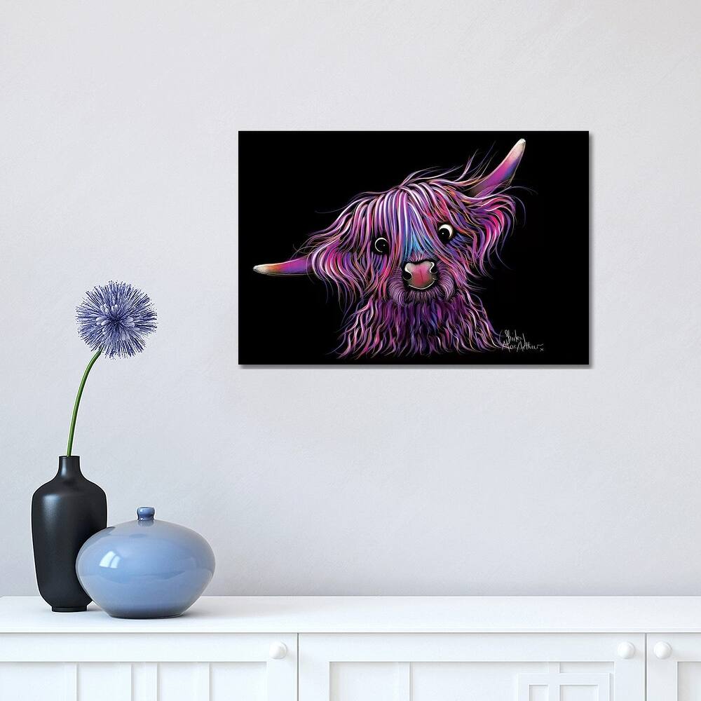 iCanvas "Huckleberry The Highland Cow" by Shirley Macarthur Canvas Print