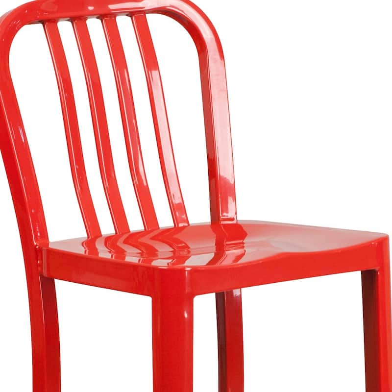 Indoor/Outdoor Commercial Grade Metal Modern Barstools (Set of 2)
