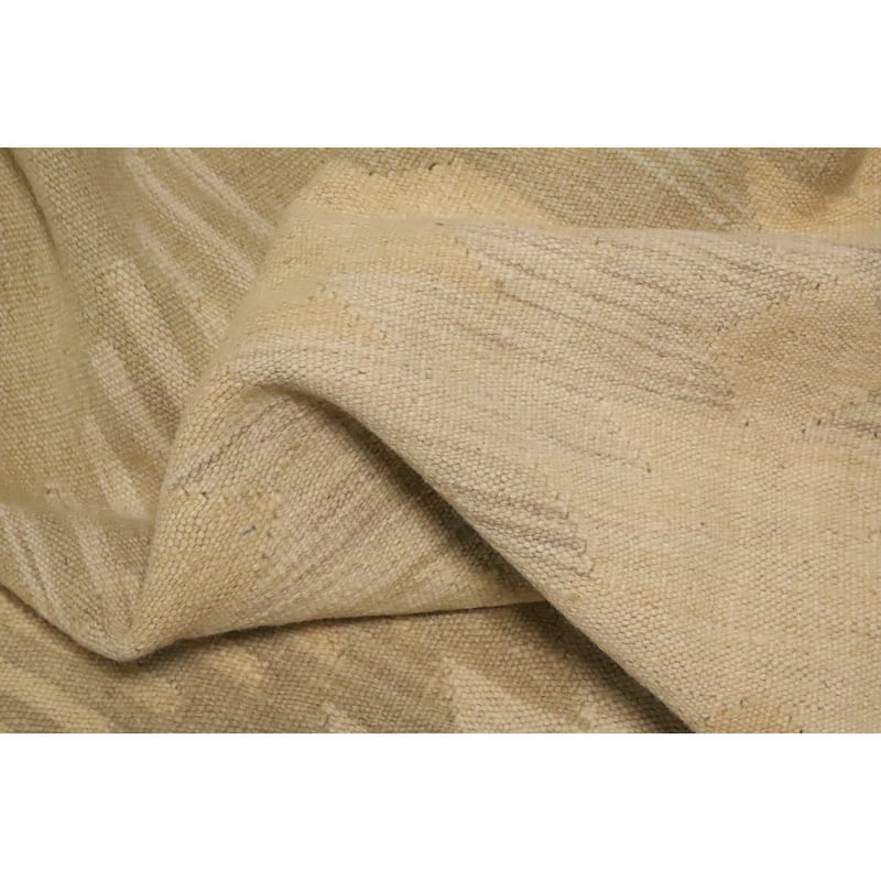 Hand Woven Oriental 100% Wool Carpet Southwestern Tribal Beige & Ivories Kilim Area Rug - 8' 3'' X 4' 10''