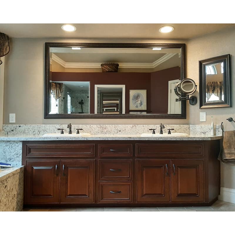 Frame My Mirror Cherry Chocolate Framed Wall Mirror, Solano Design