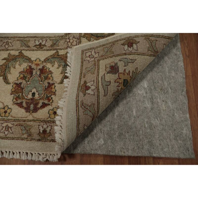 Hand Knotted Oriental 100% Wool Carpet Traditional All-Over Beige & Ivories Peshawar Area Rug - 12' 4'' X 8' 10''