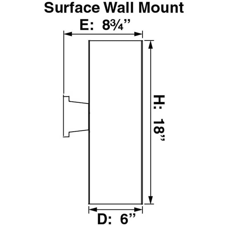 Volume Lighting 2-Light LED Silver Gray Outdoor Cylinder Wall Mount