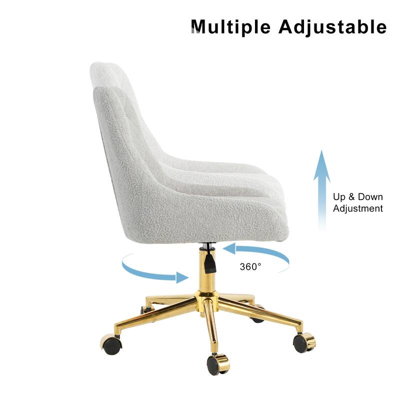 Modern teddy velvet fabric golden leg living room furniture dining chair, gold-plated five-claw chair legs, soft and com
