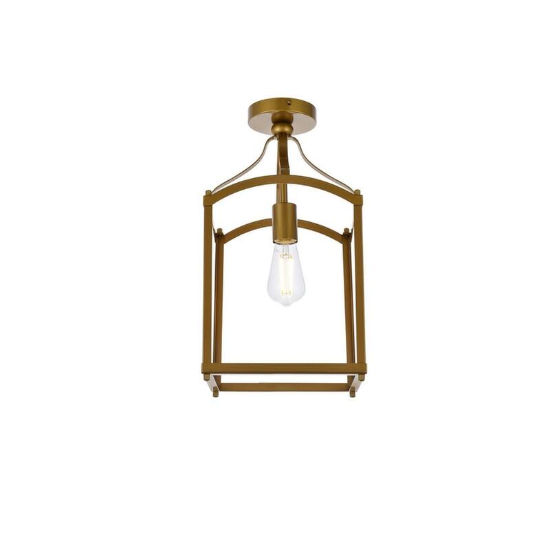 Jane 1 Light Flush Mount - 10 Inch - Brass