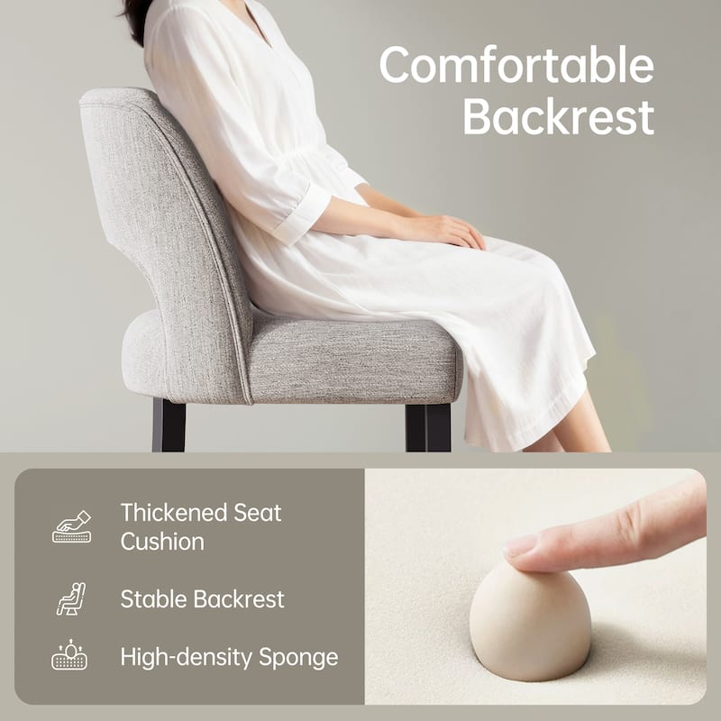 Set of 2/4/6 Modern Fabric Upholstered Dining Room Chair Kitchen Chairs with Wood legs