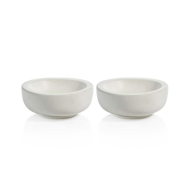 Modica 7.25" Soft Organic Shape Ceramic Bowls, Set of 2 - 7.25" x 3"