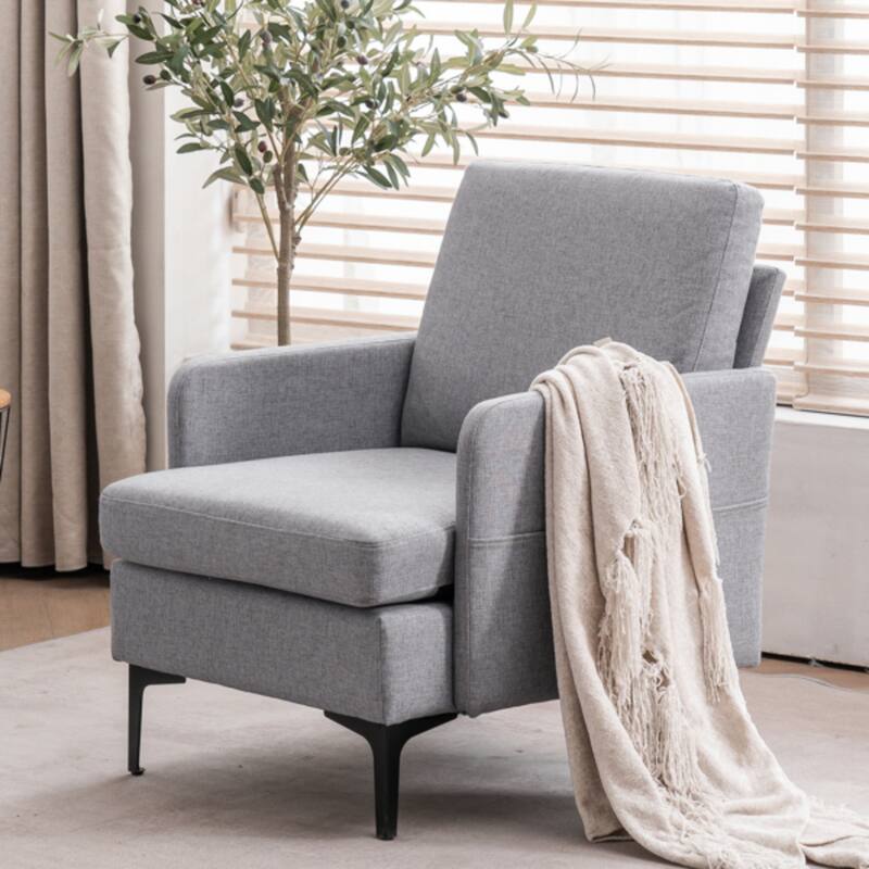 Lounge Chair Stylish and Comfortable Single Sofa Accent Chair for Living Room or Bedroom - 31.1” x 26.77” x 34.65” (L x W x H)