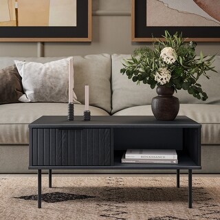 Alexander Fluted Coffee Table with Drawer - Bed Bath & Beyond - 39613507