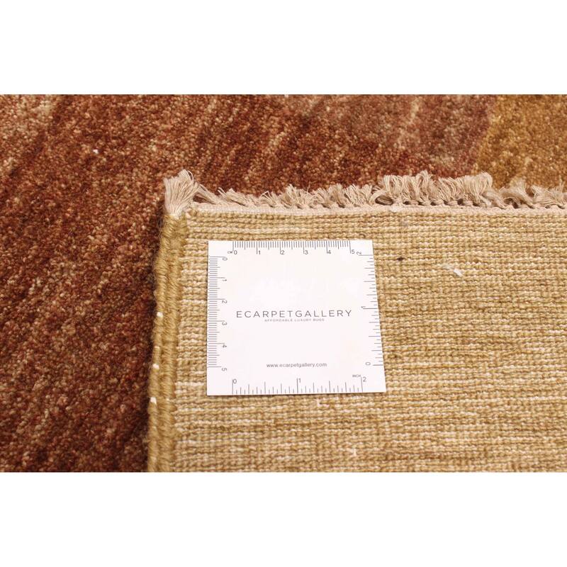 ECARPETGALLERY Hand-knotted Peshawar Ziegler Brown Wool Rug - 9'2 x 12'4