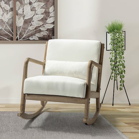 Carolo Rocking Chair with a Lumbar Pillow