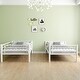 preview thumbnail 9 of 9, Modern Twin Over Twin Size Metal Frame Bunk Bed with Ladder and High Guardrail, Able to Split, Storage Space