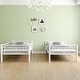 preview thumbnail 4 of 4, Twin Over Twin Size Bunk Bed with Ladder and High Guardrail, Able to Split, Metal Bunk Bed with Storage Space, White