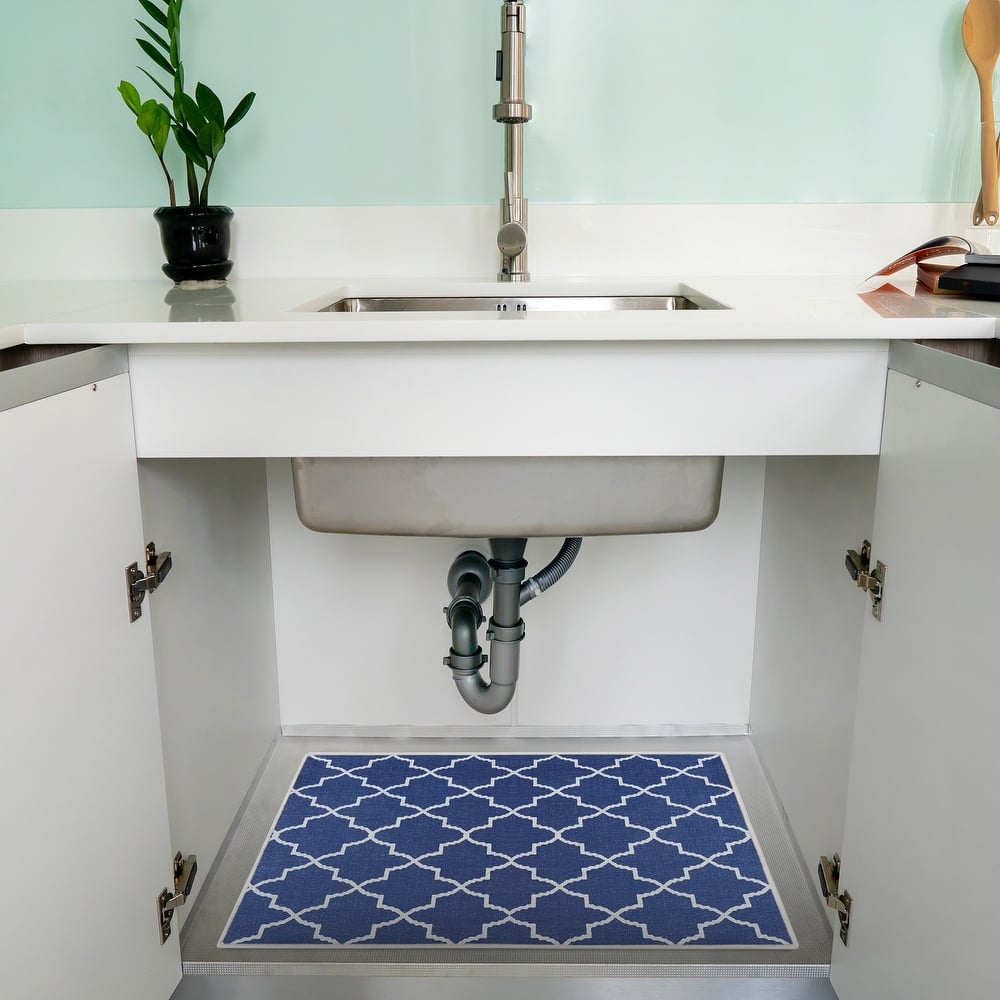 Under Sink Mat - Ultra-Absorbent Cotton Shelf Liners For Kitchen Cabinets - 2X3 feet