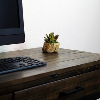 Ceramic Wood Plant Pot | Indoor Wood Planter Pot |
