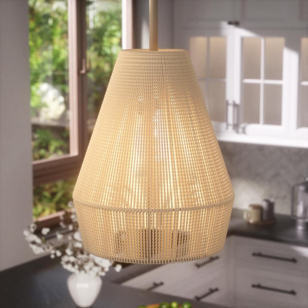 Acroma 1-light Farmhouse Coastal Rattan Kitchen Island Light - N/A