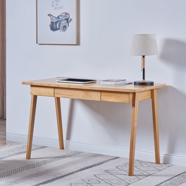 Simple Wood Writing Desk with 1 Drawer Bed Bath Beyond 32612936