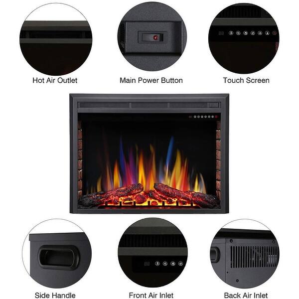 Recessed Freestanding 39-inch Electric Fireplace Insert - On Sale - Bed  Bath u0026 Beyond - 32911103