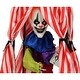 preview thumbnail 6 of 12, Haunted Hill Farm Animatronic Hanging Clown with Lights and Sound, Indoor or Covered Outdoor Halloween Decoration