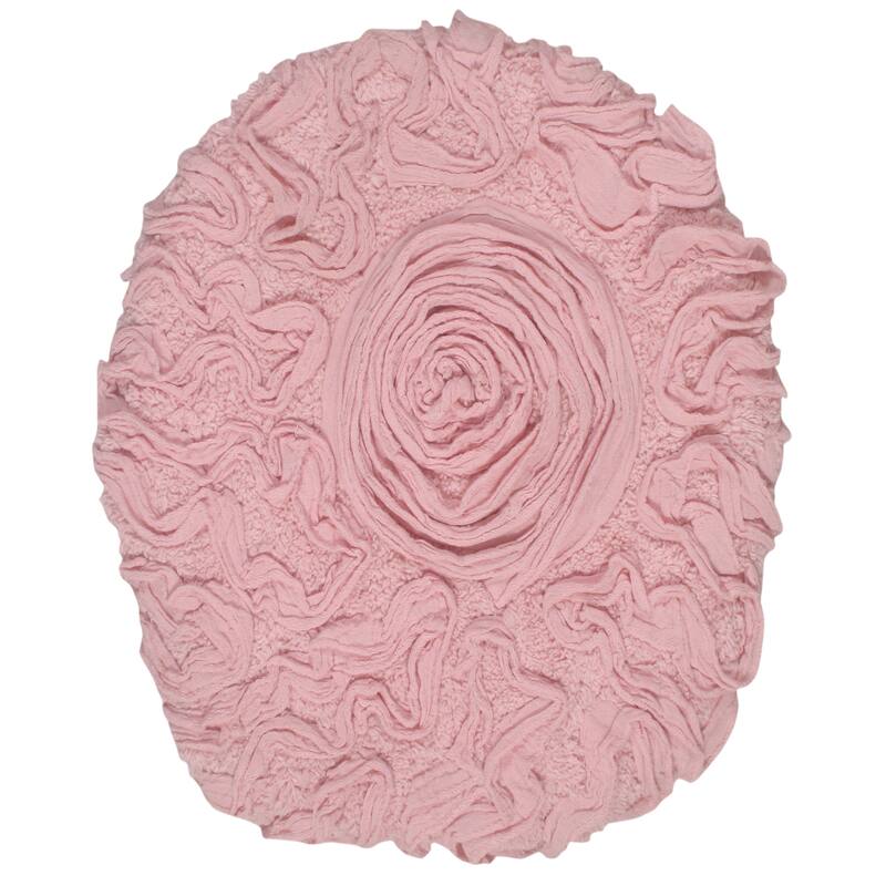 Home Weavers Bell Flower Cotton Soft, Water Absorbent Toilet Seat Lid Cover, Machine Washable 18"x18" Toilet Lid Cover
