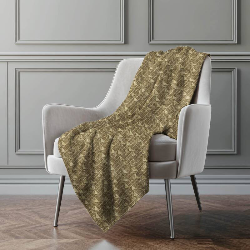 Premium Machine Washable Modern Boho Sherpa Throw Blanket - Brown - 4'2" x 5'10"
