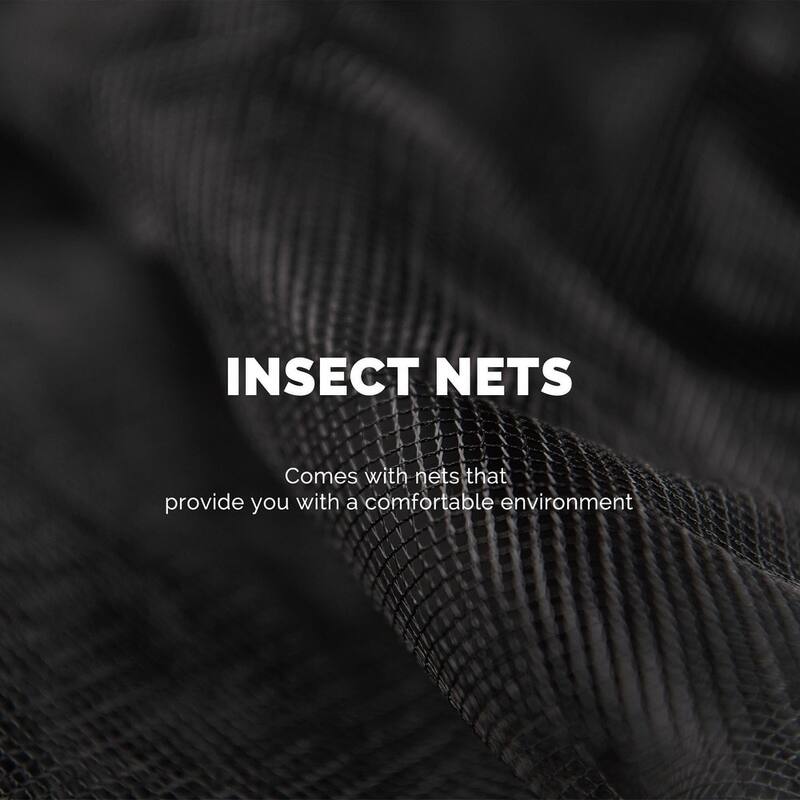 PURPLE LEAF Hardtop Patio Gazebo 12 x 18FT Galvanized Steel Roof Awning w Chaise Lounge